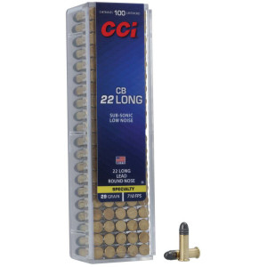 CCI Ammunition, CB .22 Long, 29 gr, Sub-Sonic [100]