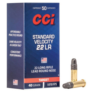CCI Ammunition, .22 Long Rifle, Standard Velocity, 40 gr [50]