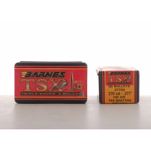 Barnes 270 Cal, 130 gr, TSX, Bullets [50]