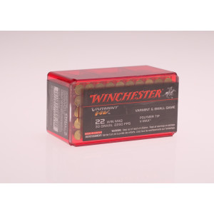 Winchester Ammunition, .22 Winchester Magnum Rimfire, 30 gr, 2250 FPS Polymer Tip, V-Max Varmint [50]