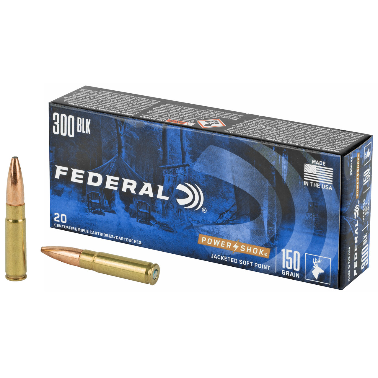 Federal Ammunition, .300 Aac Blackout, Power Shok Sp [20]