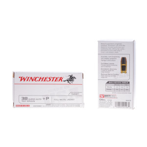 Winchester Ammunition, .38 Super Auto + P, 130 gr, FMJ [50]