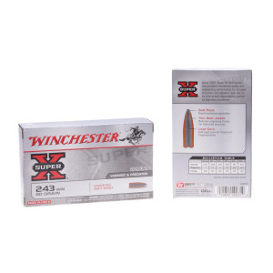 Winchester Ammunition, .243 Winchester, 80 gr, JSP [20]