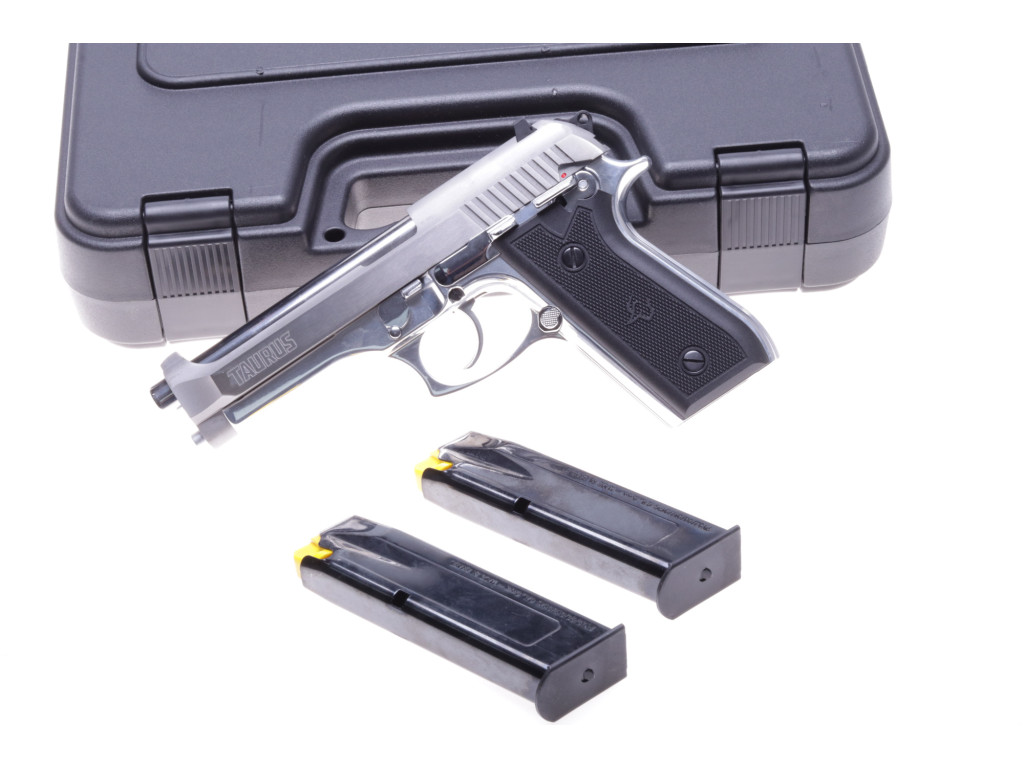 Taurus 9mm, PT92, Stainless Steel, 17 Round Magazines, Pistol