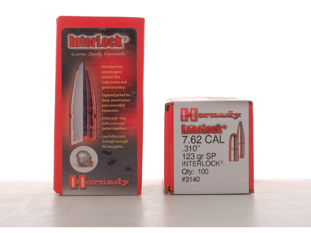 Hornady 7.62 Cal .310, 123 gr, SP Interlock, Bullets [100]