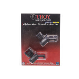 Troy Industries 45 Degree Offset Folding BattleSight Set, M4/DOA