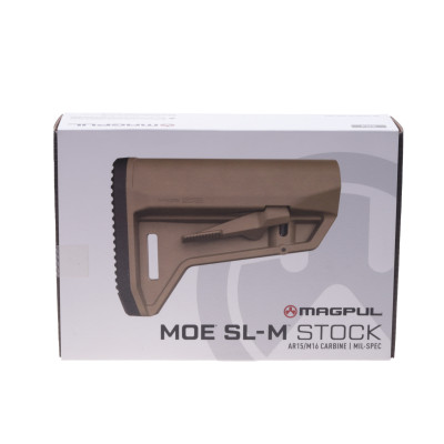 Magpul MOE, SL-M, Carbine Stock, Mil-spec, FDE